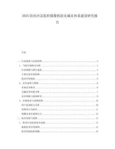2025防汛應(yīng)急監(jiān)控?cái)z像機(jī)防災(zāi)減災(zāi)體系建設(shè)研究報(bào)告