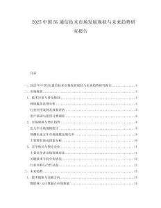 2025中國5G通信技術(shù)市場發(fā)展現(xiàn)狀與未來趨勢研究報(bào)告
