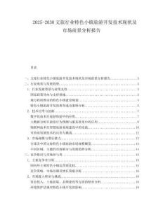 2025-2030文旅行業(yè)特色小鎮(zhèn)旅游開發(fā)技術(shù)現(xiàn)狀及市場前景分析報(bào)告
