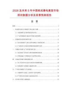 2026及未來5年中國核成像電離室市場現狀數據分析及前景預測報告