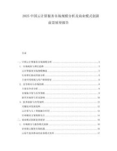 2025中國(guó)云計(jì)算服務(wù)市場(chǎng)規(guī)模分析及商業(yè)模式創(chuàng)新前景展望報(bào)告