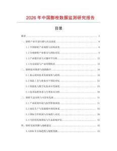 2026年中國膨栓數據監測研究報告