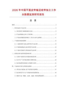 2026年中國平面皮帶輸送線帶獨立工作臺數據監測研究報告