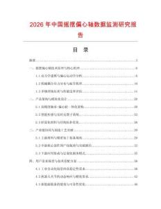 2026年中國搖擺偏心軸數據監測研究報告