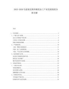 2025-2030烏茲別克斯坦棉花加工產(chǎn)業(yè)發(fā)展現(xiàn)狀分析全解