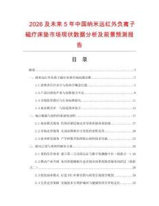 2026及未來5年中國(guó)納米遠(yuǎn)紅外負(fù)離子磁療床墊市場(chǎng)現(xiàn)狀數(shù)據(jù)分析及前景預(yù)測(cè)報(bào)告
