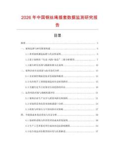 2026年中國(guó)鋼絲繩插套數(shù)據(jù)監(jiān)測(cè)研究報(bào)告