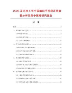 2026及未來5年中國編織手機袋市場數據分析及競爭策略研究報告