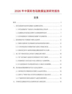2026年中國彩色氈數據監測研究報告