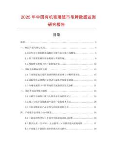 2025年中國有機玻璃超市吊牌數據監測研究報告