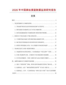 2026年中國麻絲提籃數據監測研究報告