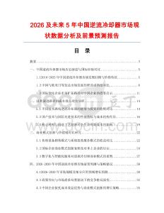 2026及未來5年中國逆流冷卻器市場現(xiàn)狀數(shù)據(jù)分析及前景預測報告