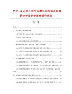 2026及未來5年中國摩托車秋盔市場數據分析及競爭策略研究報告