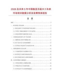 2026及未來5年中國數(shù)顯無級(jí)木工車床市場(chǎng)現(xiàn)狀數(shù)據(jù)分析及前景預(yù)測(cè)報(bào)告