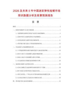 2026及未來5年中國迷彩彈性短裙市場現狀數據分析及前景預測報告