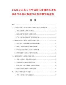 2026及未來(lái)5年中國(guó)液壓步履式多功能樁機(jī)市場(chǎng)現(xiàn)狀數(shù)據(jù)分析及前景預(yù)測(cè)報(bào)告