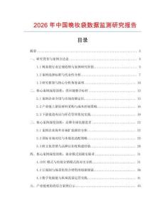 2026年中国晚妆袋数据监测研究报告