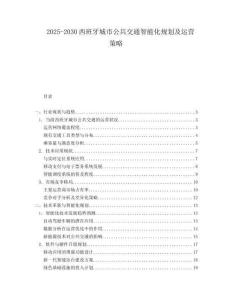 2025-2030西班牙城市公共交通智能化規(guī)劃及運營策略