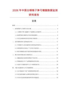 2026年中國白銅銷子彈弓鏡腿數據監測研究報告