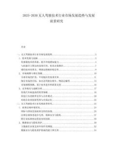 2025-2030無人駕駛技術(shù)行業(yè)市場發(fā)展趨勢與發(fā)展前景研究