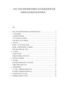2025-2030西歐智能沖浪板行業(yè)市場現(xiàn)狀供需分析及投資評估規(guī)劃分析研究報告