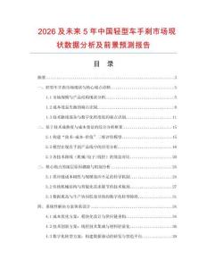 2026及未來(lái)5年中國(guó)輕型車手剎市場(chǎng)現(xiàn)狀數(shù)據(jù)分析及前景預(yù)測(cè)報(bào)告