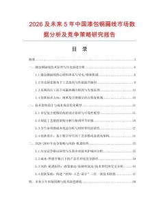 2026及未來5年中國(guó)漆包銅扁線市場(chǎng)數(shù)據(jù)分析及競(jìng)爭(zhēng)策略研究報(bào)告