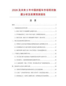 2026及未來5年中國四驅車市場現狀數據分析及前景預測報告