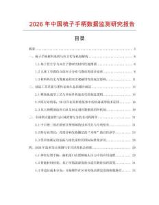 2026年中國梳子手柄數據監測研究報告