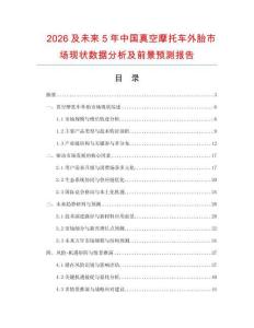 2026及未來(lái)5年中國(guó)真空摩托車外胎市場(chǎng)現(xiàn)狀數(shù)據(jù)分析及前景預(yù)測(cè)報(bào)告