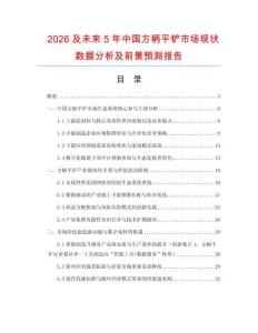 2026及未來(lái)5年中國(guó)方柄平鏟市場(chǎng)現(xiàn)狀數(shù)據(jù)分析及前景預(yù)測(cè)報(bào)告