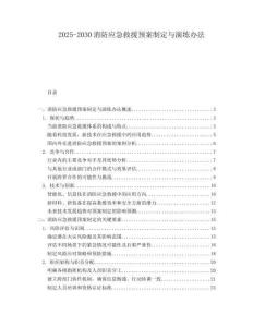2025-2030消防應急救援預案制定與演練辦法
