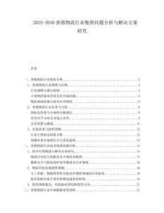 2025-2030香港物流行業(yè)瓶頸問題分析與解決方案研究