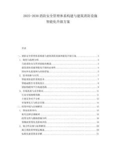2025-2030消防安全管理體系構(gòu)建與建筑消防設(shè)施智能化升級方案