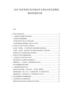 2025-2030鞋類行業(yè)市場競爭力變化分析及品牌戰(zhàn)略投資規(guī)劃方案