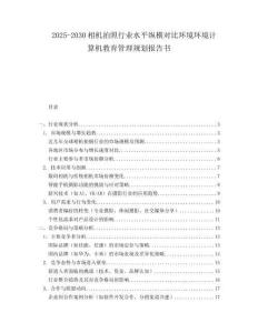 2025-2030相機(jī)拍照行業(yè)水平縱橫對比環(huán)境環(huán)境計(jì)算機(jī)教育管理規(guī)劃報(bào)告書