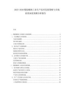 2025-2030橡膠酸鈉工業(yè)生產(chǎn)技術(shù)發(fā)展策略與市場前景深度預(yù)測分析報(bào)告