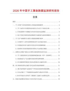 2026年中國手工靠墊數據監測研究報告