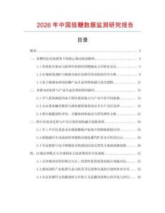 2026年中國掛鞭數據監測研究報告
