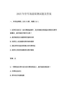 2025年停車場(chǎng)懸疑測(cè)試題及答案