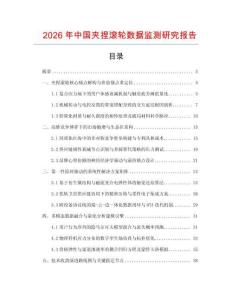 2026年中國夾捏滾輪數據監測研究報告