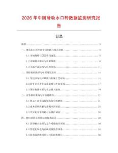 2026年中國滑動水口磚數據監(jiān)測研究報告