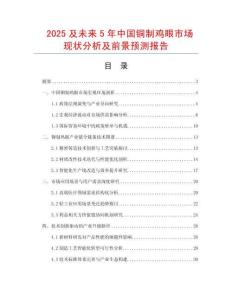 2025及未來5年中國銅制雞眼市場現狀分析及前景預測報告