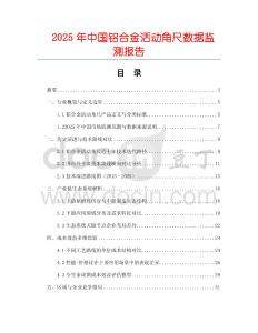 2025年中國鋁合金活動角尺數據監測報告