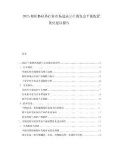 2025都柏林制藥行業市場進展分析需資金平衡配置優化建議報告
