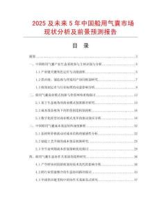 2025及未來5年中國船用氣囊市場現狀分析及前景預測報告