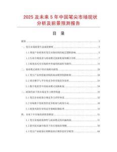2025及未來5年中國筆尖市場現狀分析及前景預測報告
