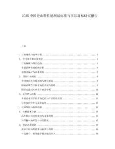 2025中國登山鞋性能測試標準與國際對標研究報告