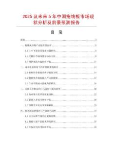 2025及未來5年中國拖線板市場現狀分析及前景預測報告
