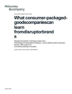 mckinsey -消費品包裝公司能從顛覆式品牌中學到什么 What consumer-packaged-goods companies can learn from disruptor brands
